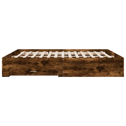 Okvir kreveta s ladicama boja hrasta 200x200 cm - Dimljeni hrast 200 x 200 cm Cijena