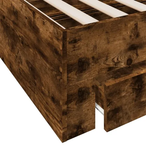 Okvir kreveta s ladicama boja hrasta 200x200 cm - Dimljeni hrast 200 x 200 cm Cijena