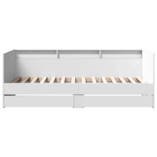 Dnevni krevet s ladicama bez madraca bijeli 100 x 200 cm - Bijela 100 x 200 cm Cijena