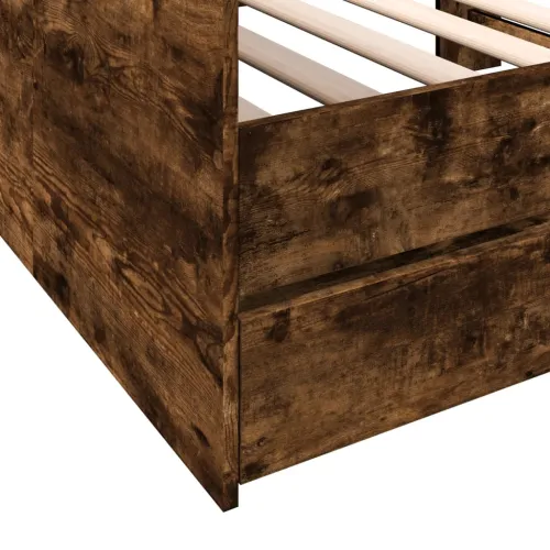 Dnevni krevet s ladicama bez madraca boja hrasta 75x190 cm - Dimljeni hrast 75 x 190 cm Cijena