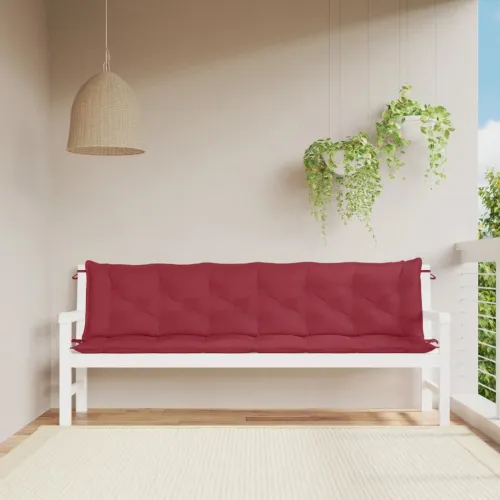 Jastuci za vrtnu klupu 2 kom Crvena vina tkanine Oxford - boja crnog vina 200 x 50 x 7 cm 2 Cijena