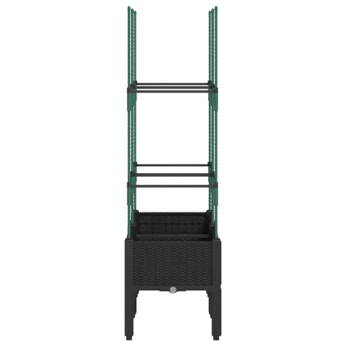 Vrtna sadilica s rešetkom crna 80 x 40 x 142,5 cm PP - Crna 80 x 40 x 142.5 cm 1 Cijena