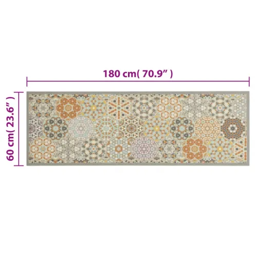 Kuhinjski tepih perivi pastelni šesterokuti 60x180cm baršunasti - Šesterokutni 60 x 180 cm Cijena