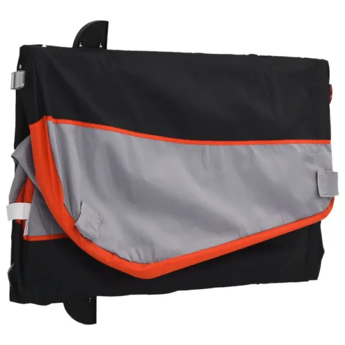 Prikolica za bicikl crno-narančasta 30 kg željezna - Narančasta 52 x 123 x 53 cm Cijena