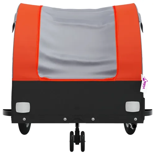 Prikolica za bicikl crno-narančasta 30 kg željezna - Narančasta 52 x 123 x 53 cm Cijena