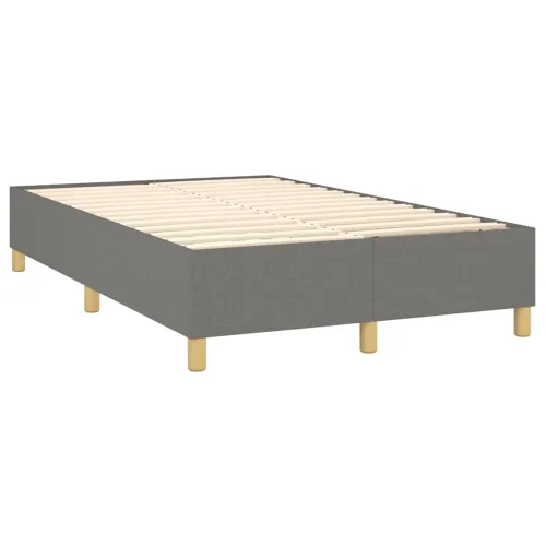 Krevet box spring s madracem tamnosivi 120 x 190 cm tkanina - Tamno siva 120 x 190 cm Dizajn s gumbima Cijena