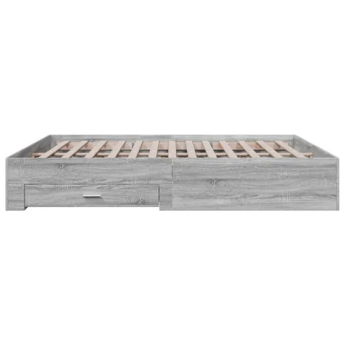 Okvir za krevet s ladicama boja hrasta 200x200 cm drveni - Sivi hrast sonoma 200 x 200 cm Cijena