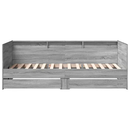 Dnevni krevet s ladicama bez madraca siva boja hrasta 75x190 cm - Sivi hrast sonoma 75 x 190 cm Cijena