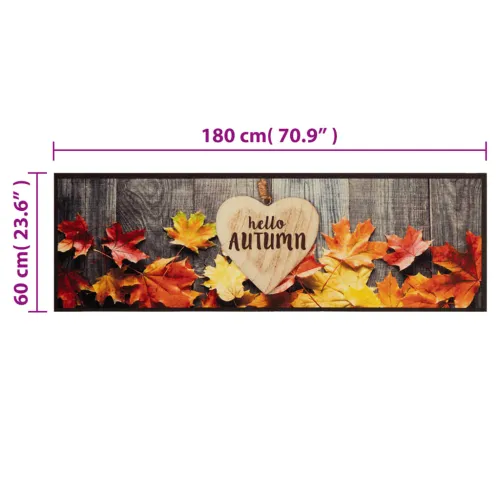Kuhinjski tepih perivi s jesenskim uzorkom 60x180 cm baršunasti - Jesen 60 x 180 cm Cijena