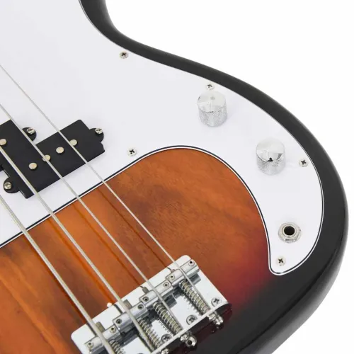 Električna bas gitara za početnike s torbom 4/4 46 - Smeđa i bijela Cijena