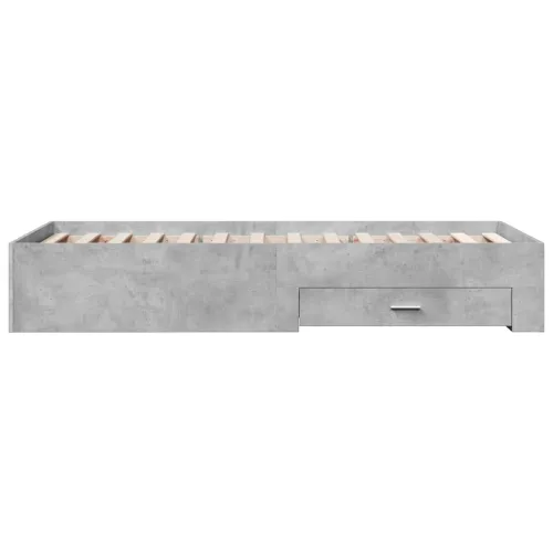 Okvir kreveta s ladicama siva boja betona 90x200 cm drveni - Beton siva 90 x 200 cm Cijena