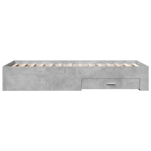 Okvir kreveta s ladicama siva boja betona 90 x 190 cm drveni - Beton siva 90 x 190 cm Cijena