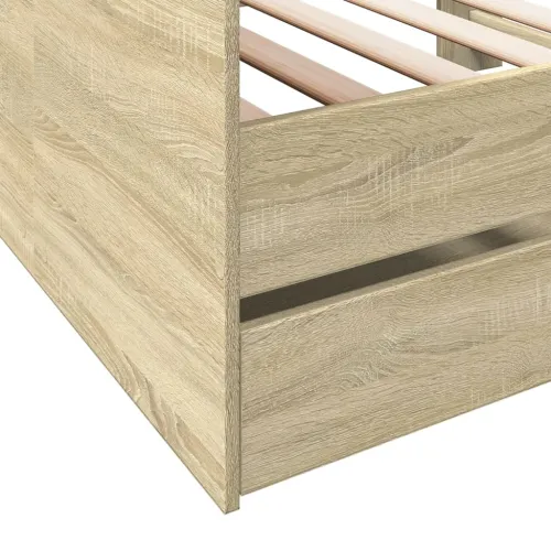 Dnevni krevet s ladicama bez madraca boja hrasta 100x200 cm - Sonoma hrast 100 x 200 cm Cijena