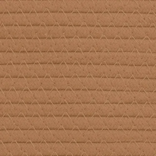 Košara za pohranu smeđe-bijela Ø 43 x 35 cm pamučna - Smeđa i bijela Cijena