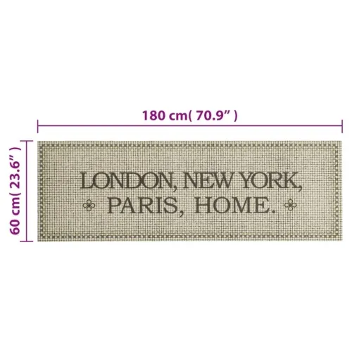 Kuhinjski tepih perivi s natpisom 60 x 180 cm baršunasti - capital home 60 x 180 cm Cijena