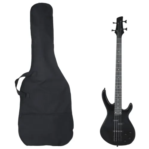 Električna bas gitara za početnike s torbom crna 4/4 46 - Crna Cijena
