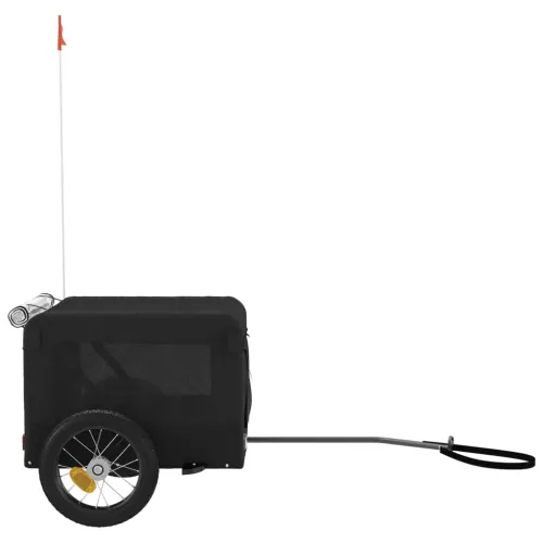 Prikolica za bicikl za ljubimce crna od tkanine i željeza - Crna 54.5 x 120 x 53 cm Cijena