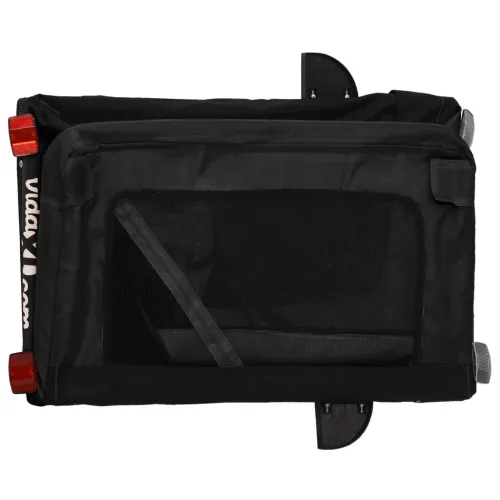 Prikolica za bicikl za ljubimce crna od tkanine i željeza - Crna 54.5 x 120 x 53 cm Cijena
