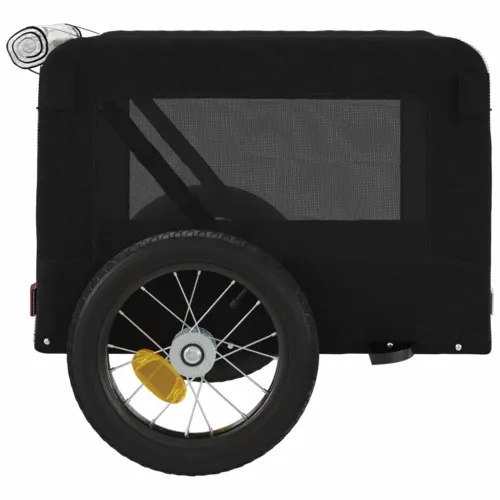 Prikolica za bicikl za ljubimce crna od tkanine i željeza - Crna 54.5 x 120 x 53 cm Cijena