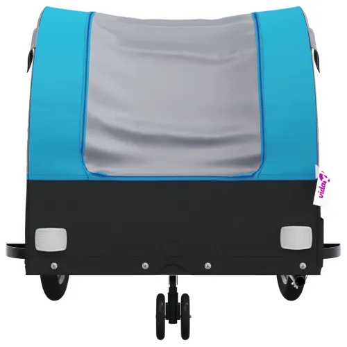 Prikolica za bicikl crno-plava 30 kg željezna - Plava 52 x 123 x 53 cm Cijena