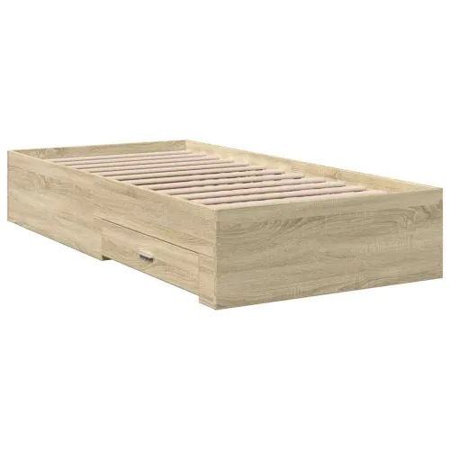 Okvir za krevet s uzglavljem boja hrasta 100x200 cm drveni - Sonoma hrast 100 x 200 cm Cijena