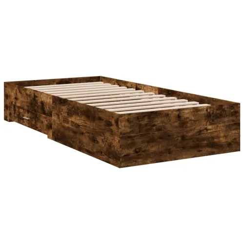 Okvir kreveta s ladicama boja hrasta 100x200 cm - Dimljeni hrast 100 x 200 cm Cijena