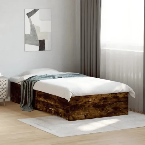 Okvir kreveta s ladicama boja hrasta 100x200 cm - Dimljeni hrast 100 x 200 cm Cijena