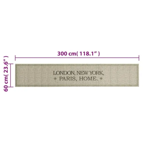 Kuhinjski tepih perivi s natpisom 60 x 300 cm baršunasti - capital home 60 x 300 cm Cijena