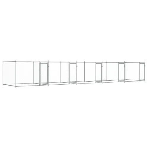 Kavez za pse s vratima sivi 10x2x1,5 m od pocinčanog čelika - 10 x 2 x 1.5 m 5 vrata Cijena
