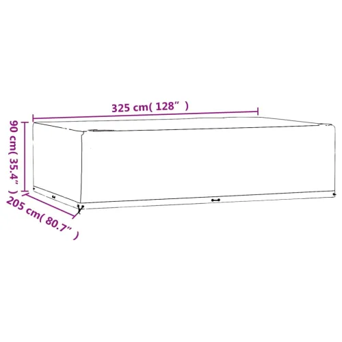 Navlake za vrtni namještaj 2 kom 325x205x90 cm pravokutne - 325 x 205 x 90 cm 2 Cijena