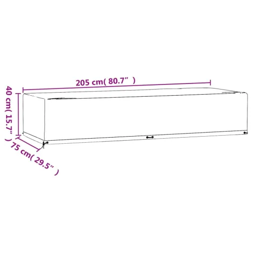 Navlake za ležaljku 2 kom s 12 ušica 205x75x40 cm polietilen - 205 x 75 x 40 cm 2 Cijena