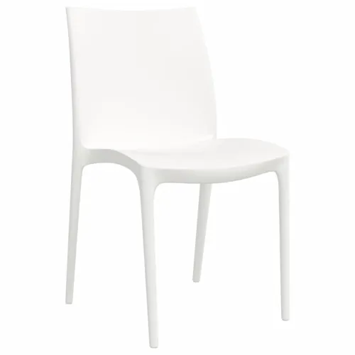 Vrtne stolice 2 kom bijele 50 x 46 x 80 cm od polipropilena - Bijela Cijena