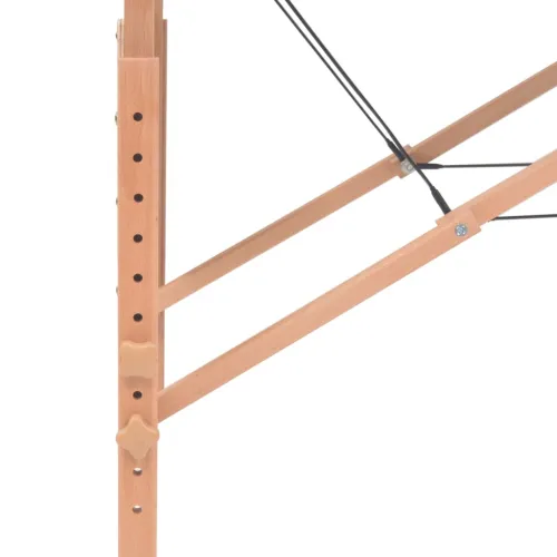 Sklopivi stol za masažu s 3 zone debljina 10 cm crni - Crna Cijena