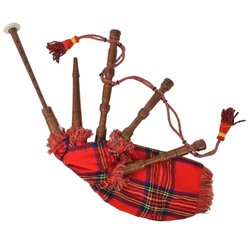 Dječje škotske velike gajde crvene kraljevski tartan stewart - Crvena Cijena