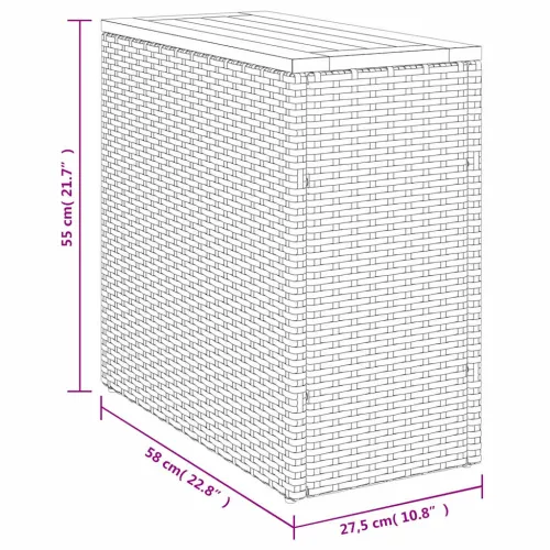 Vrtni stol sa drvenom pločom bež 58x27,5x55 cm od poliratana - Bež Drvo bagrema Cijena