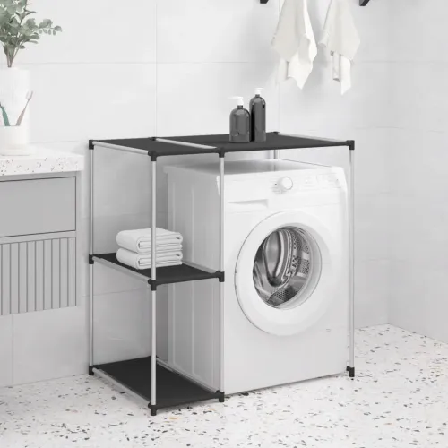 Stalak za pohranu iznad perilice crni 87x55x90,5 cm željezni - Crna Crna Cijena