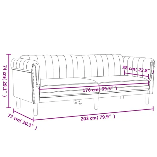 3-dijelni set sofa svjetlosivi baršunasti - Svjetlosiva 3 Cijena