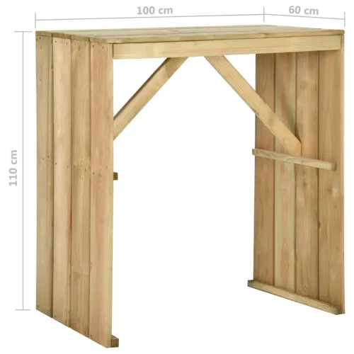 Barski stol 100 x 60 x 110 cm od impregnirane borovine Cijena