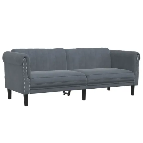 2-dijelni set sofa tamnosivi baršunasti - Tamno siva 2 Cijena