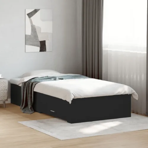 Okvir kreveta s ladicama crni 75 x 190 cm konstruirano drvo - Crna 75 x 190 cm Cijena