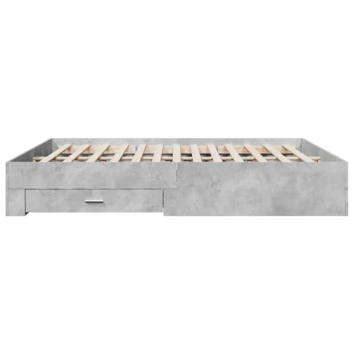 Okvir kreveta s ladicama siva boja betona 180x200 cm drveni - Beton siva 180 x 200 cm Cijena