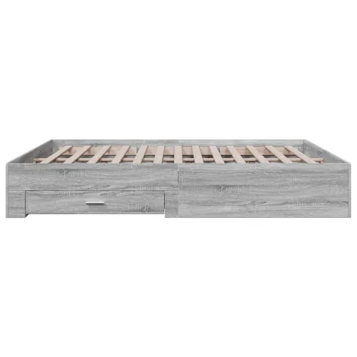 Okvir za krevet s ladicama boja hrasta 180x200 cm - Sivi hrast sonoma 180 x 200 cm Cijena