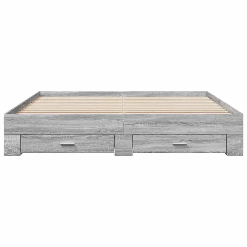 Okvir za krevet s ladicama boja hrasta 180x200 cm - Sivi hrast sonoma 180 x 200 cm Cijena