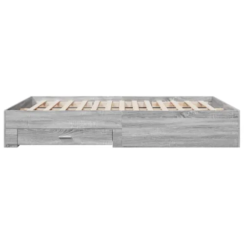 Okvir za krevet s ladicama boja hrasta 150x200 cm drveni - Sivi hrast sonoma 150 x 200 cm Cijena
