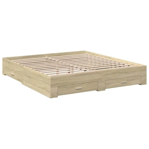 Okvir za krevet s ladicama boja hrasta 180x200 cm - Sonoma hrast 180 x 200 cm Cijena