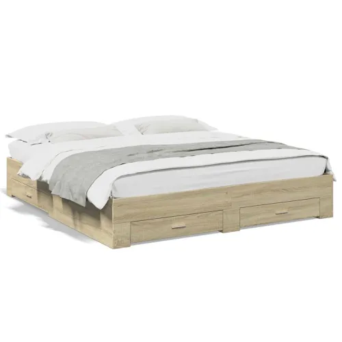 Okvir za krevet s ladicama boja hrasta 180x200 cm - Sonoma hrast 180 x 200 cm Cijena