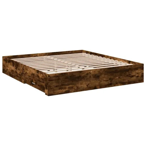 Okvir kreveta s ladicama boja hrasta 180x200 cm - Dimljeni hrast 180 x 200 cm Cijena