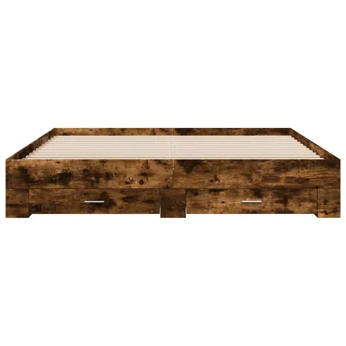 Okvir kreveta s ladicama boja hrasta 180x200 cm - Dimljeni hrast 180 x 200 cm Cijena