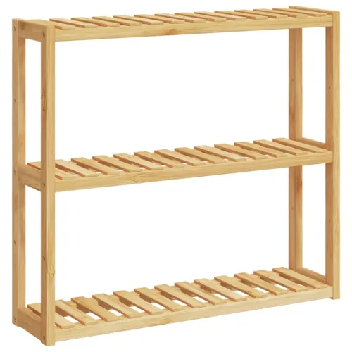 Kupaonska polica s 3 razine zidna 60 x 15 x 54 cm od bambusa Cijena