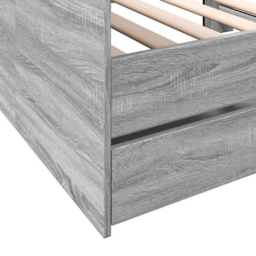 Dnevni krevet s ladicama bez madraca siva boja hrasta 90x190 cm - Sivi hrast sonoma 90 x 190 cm Cijena